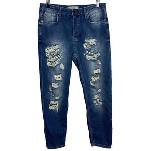 Topshop Moto Hayden Ripped Distressed Denim Jeans